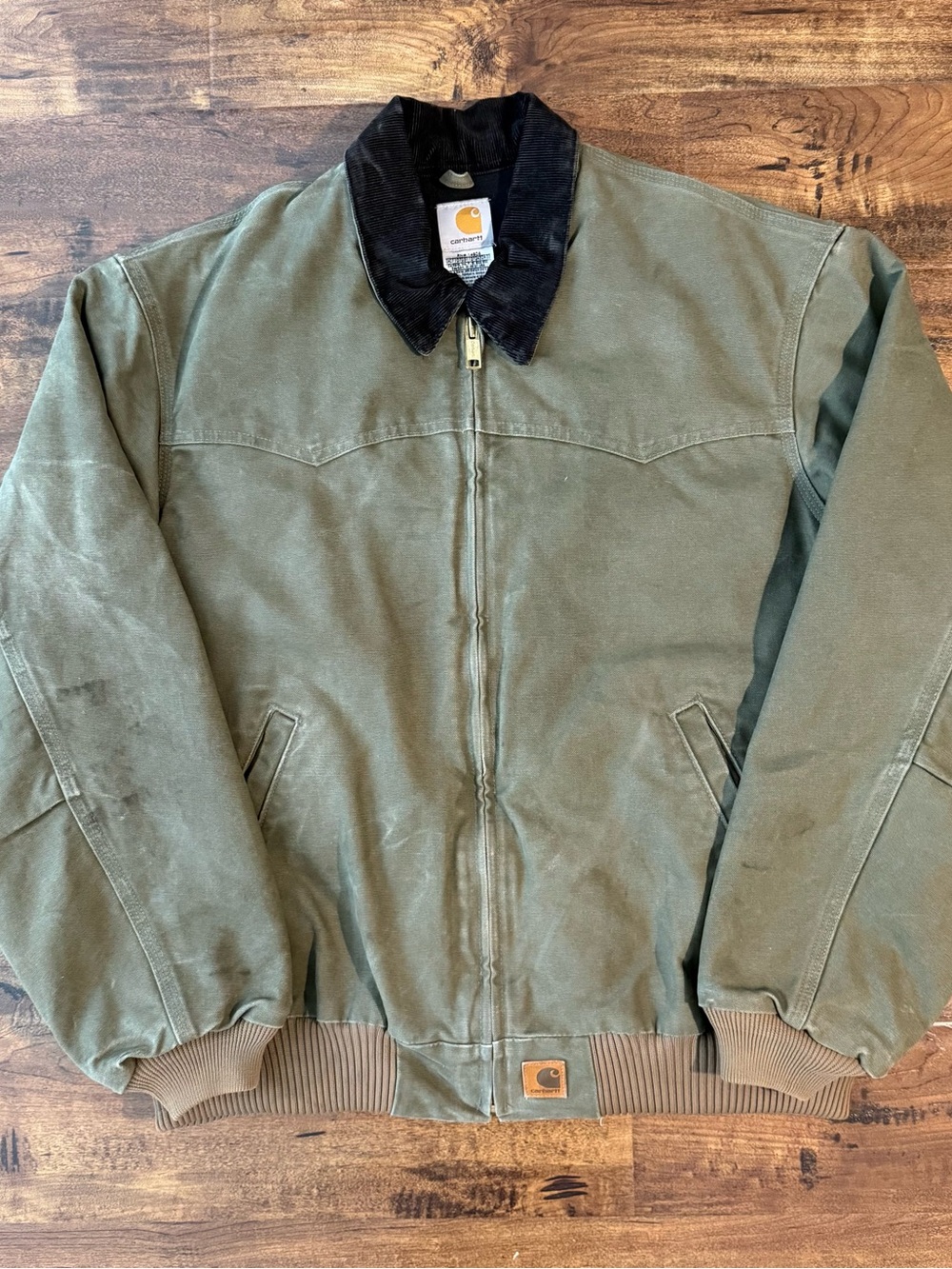 Vintage Carhartt Santa Fe Jacket J14 LOV (Light Olive) Size XL